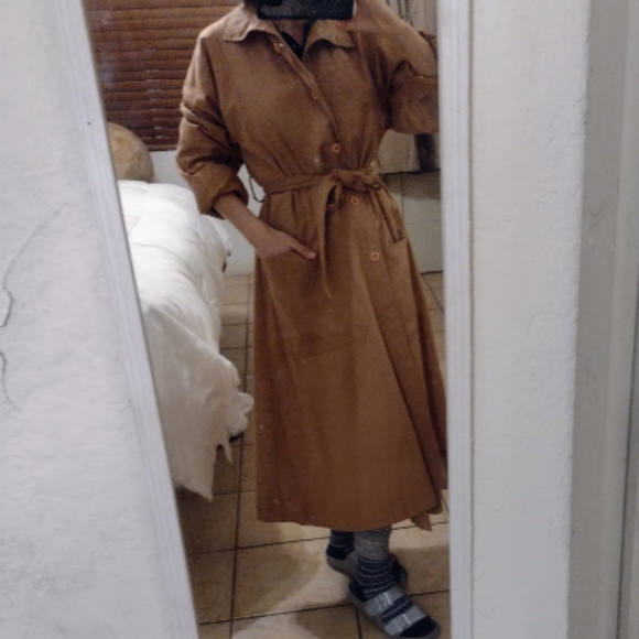 46" Maxi Length Trench Coat - Picture 2 of 4